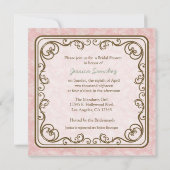 Rustic Pink en Brown Mason Jar Vrijgezellenfeest Kaart (Achterkant)