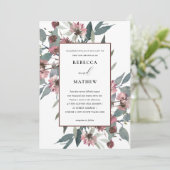 RUSTIC PINK EUCALYPTUS FLORAL VOW RENEWAL INVITE BEDANKKAART (Staand voorkant)