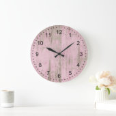 Rustic Pink Faux Hood Grote Klok (Huis)