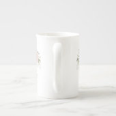 Rustic Pink Floral 100e verjaardag Porselein Kop (Achterkant)