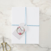 Rustic Pink Floral 100th Birthday Hartelijk dank Cadeaulabel (Met Touw)