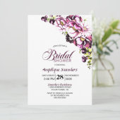 Rustic Pink Floral Bridal Shower Kaart (Staand voorkant)