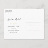 Rustic Pink Floral Foto bewaart de uitnodiging op  (Achterkant)