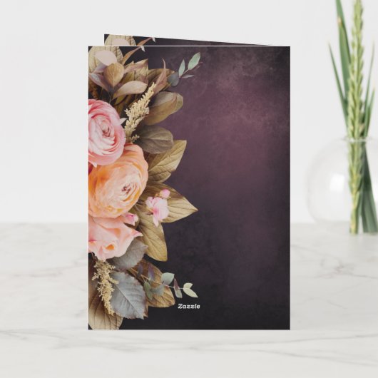 Rustic Pink Floral Greenery Eucalyptus Wedding (Achterkant)