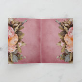 Rustic Pink Floral Greenery Eucalyptus Wedding Inv (Binnen)