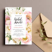 Rustic Pink Floral Greenery Vrijgezellenfeest Kaart