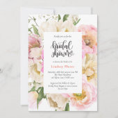 Rustic Pink Floral Greenery Vrijgezellenfeest Kaart (Voorkant)