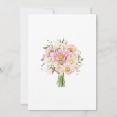 Rustic Pink Floral Greenery Vrijgezellenfeest Kaart (Achterkant)