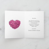 Rustic Pink Floral Lace Moederdag Kaart (Binnen)