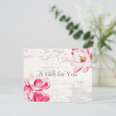 Rustic Pink Floral Magnolia Weathered Wood (Staand voorkant)