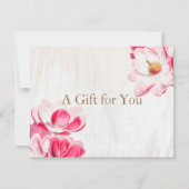 Rustic Pink Floral Magnolia Weathered Wood (Voorkant)