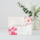 Rustic Pink Floral Magnolia Weathered Wood (Staand voorkant)