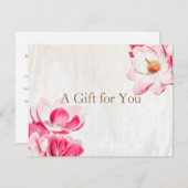 Rustic Pink Floral Magnolia Weathered Wood (Voorkant / Achterkant)