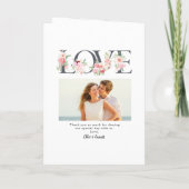 Rustic Pink Floral Photo Wedding Programme Programma (Achterkant)