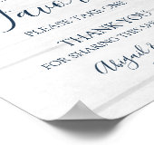 Rustic Pink Floral Spring Wedding Favors Sign Poster (Hoek)