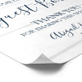 Rustic Pink Floral Spring Wedding Guest Book Sign Poster (Hoek)