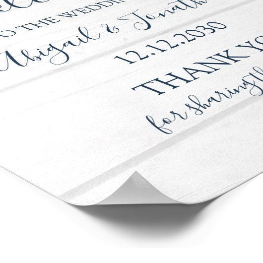 Rustic Pink Floral Spring Wedding Welcome Poster (Hoek)