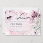 Rustic Pink Floral Waterverf Poppies Kaart (Voorkant)