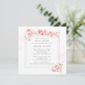 Rustic Pink Floral Waterverf Vrijgezellenfeest Kaart (Staand voorkant)