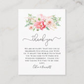 Rustic Pink Floral Wedding Dank je Plaatskaartje (Voorkant)