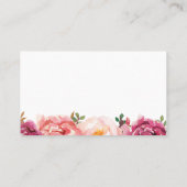 Rustic Pink Floral Wedding Flat Place Kaarten Plaatskaartje (Achterkant)