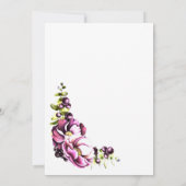 Rustic Pink Floral Wedding Invitation Kaart (Achterkant)