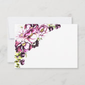 Rustic Pink Floral Wedding RSVP (Achterkant)