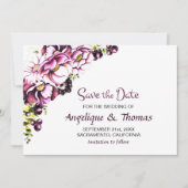 Rustic Pink Floral Wedding Save The Date (Voorkant)