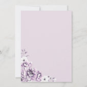 Rustic Pink Floral Wedding Save the Date Kaart (Achterkant)