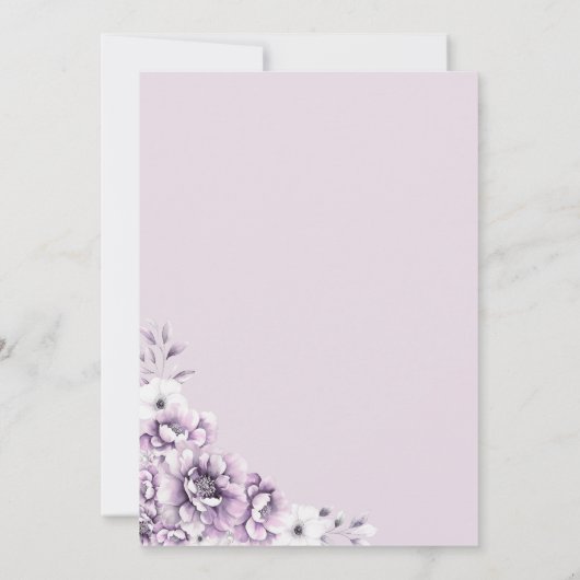 Rustic Pink Floral Wedding Save the Date Kaart (Achterkant)