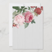 Rustic Pink Floral White Wood Vrijgezellenfeest In Kaart (Achterkant)