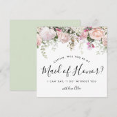 Rustic Pink Floral zal je zijn mijn eerbetoon zijn Kaart (Voorkant / Achterkant)