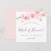 Rustic Pink Floral zal je zijn mijn eerbetoon zijn Kaart (Voorkant / Achterkant)