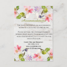 Rustic Pink Florals op witte houtaccommodatie