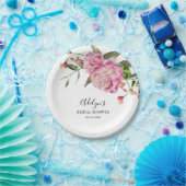 Rustic Pink Flower Greenergy Vrijgezellenfeest Papieren Bordje (Feest)