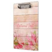 Rustic Pink Flowers op hout Klembord (Links)