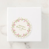 Rustic Pink Garden Flowers Custom Vrijgezellenfees Bedankjes Labels (In situ)