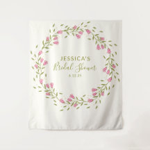 Rustic Pink Garden Flowers Custom Vrijgezellenfees