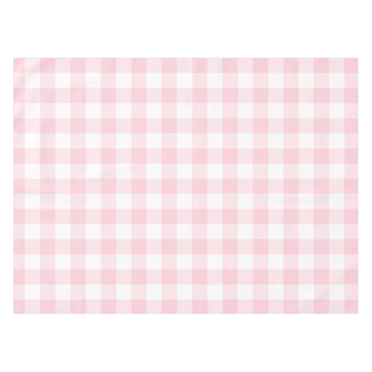 Rustic Pink Gingham Check Pset Pattern Tafelkleed (Voorkant (Horizontaal))