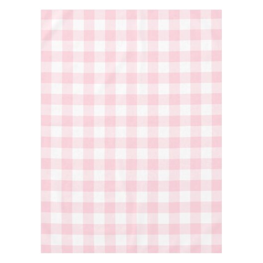 Rustic Pink Gingham Check Pset Pattern Tafelkleed (Voorkant)
