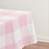 Rustic Pink Gingham Check Pset Pattern Tafelkleed (Voorbeeld)