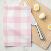 Rustic Pink Gingham Check Pset Pattern Theedoek (Quarter Fold)
