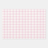 Rustic Pink Gingham Plaid Inpakpapier Vel (Voorkant 2)