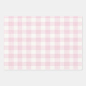 Rustic Pink Gingham Plaid Inpakpapier Vel (Voorkant)