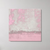 Rustic Pink Grey Mallow Abstract Art Nr42 Canvas Afdruk (Voorkant)