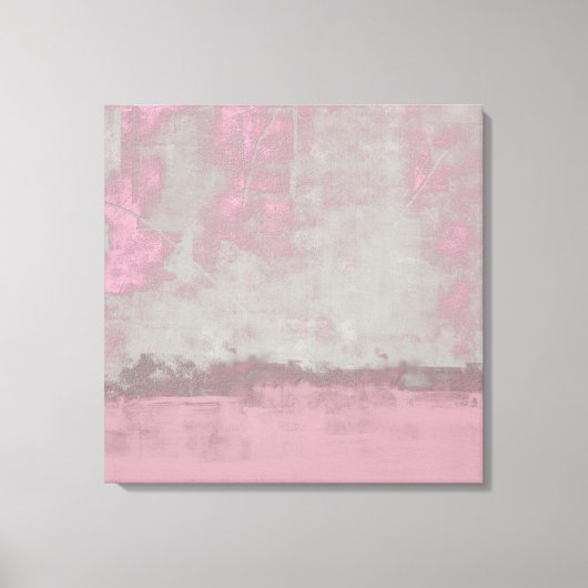 Rustic Pink Grey Mallow Abstract Art Nr42 Canvas Afdruk (Voorkant)