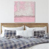 Rustic Pink Grey Mallow Abstract Art Nr42 Canvas Afdruk (Insitu (Slaapkamer))