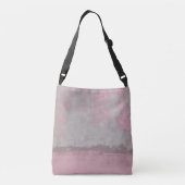 Rustic Pink Grey Mallow Abstract Art Nr42 Crossbody Tas (Achterkant)