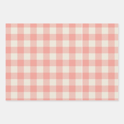 Rustic Pink Holiday Pset en Tweed Inpakpapier Vel (Voorkant 3)