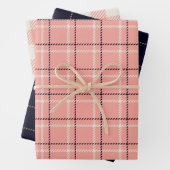 Rustic Pink Holiday Pset en Tweed Inpakpapier Vel (In situ)